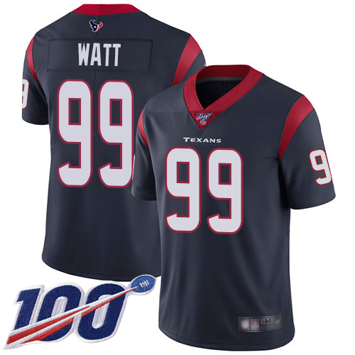 Houston Texans Limited Navy Blue Men J J  Watt Home Jersey NFL Football #99 100th Season Vapor Untouchable->youth nfl jersey->Youth Jersey